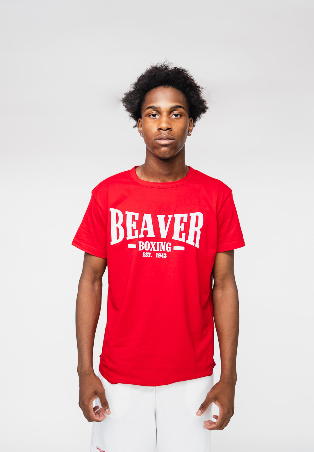 Beaver Boxing T-Shirt EST. 1943- Red