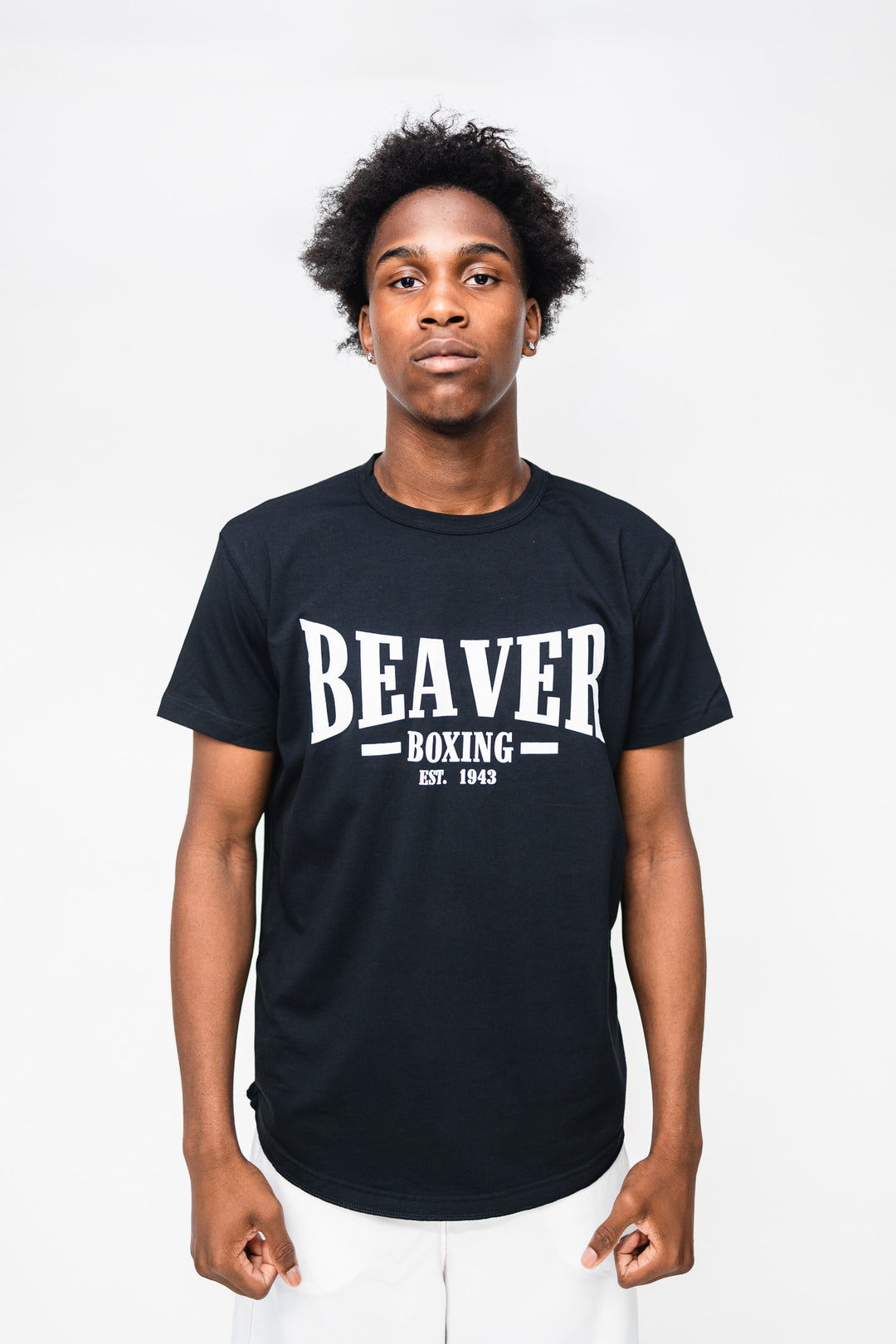 Beaver Boxing T-Shirt EST. 1943  - Black