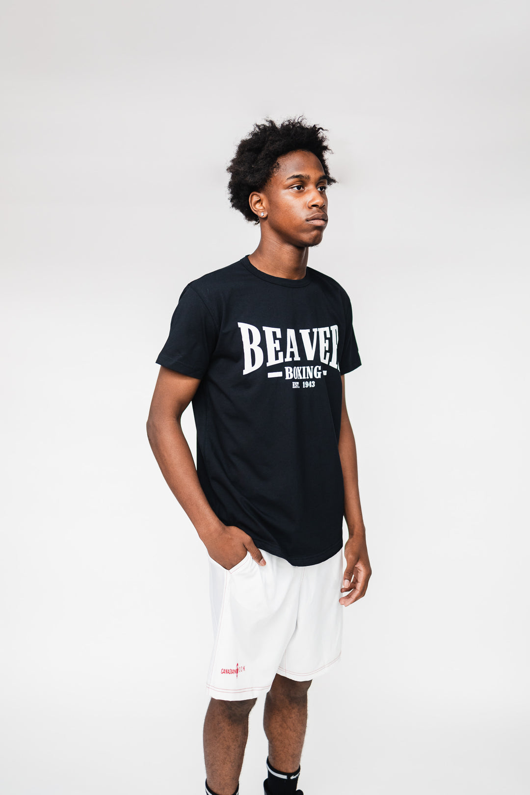 Beaver Boxing T-Shirt EST. 1943  - Black