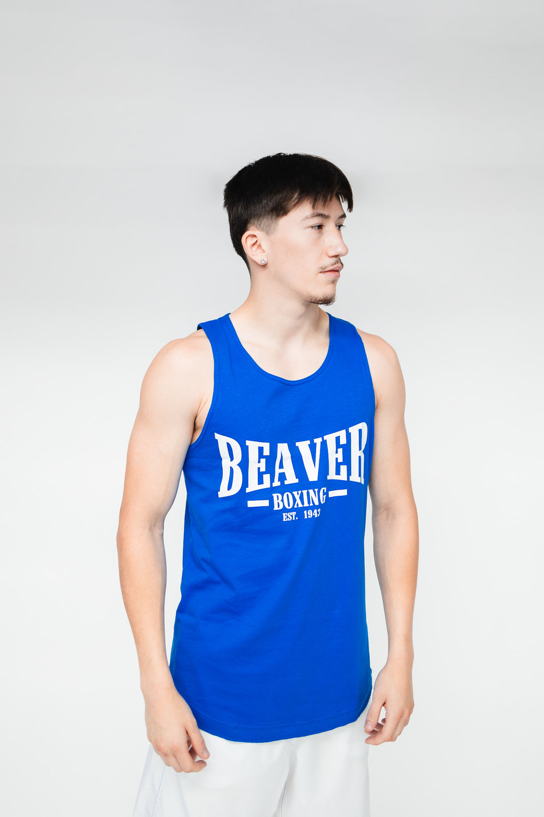 Beaver Boxing TANK TOP EST. 1943  - BLUE
