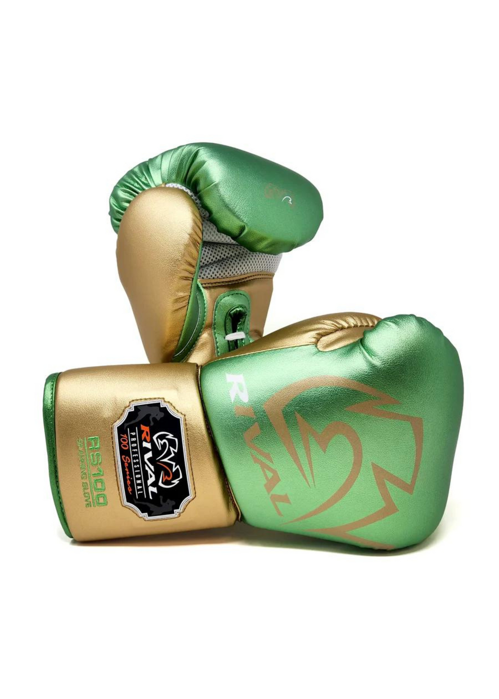 RIVAL RS100 PROFESSIONAL SPARRING GLOVES - Green/Gold