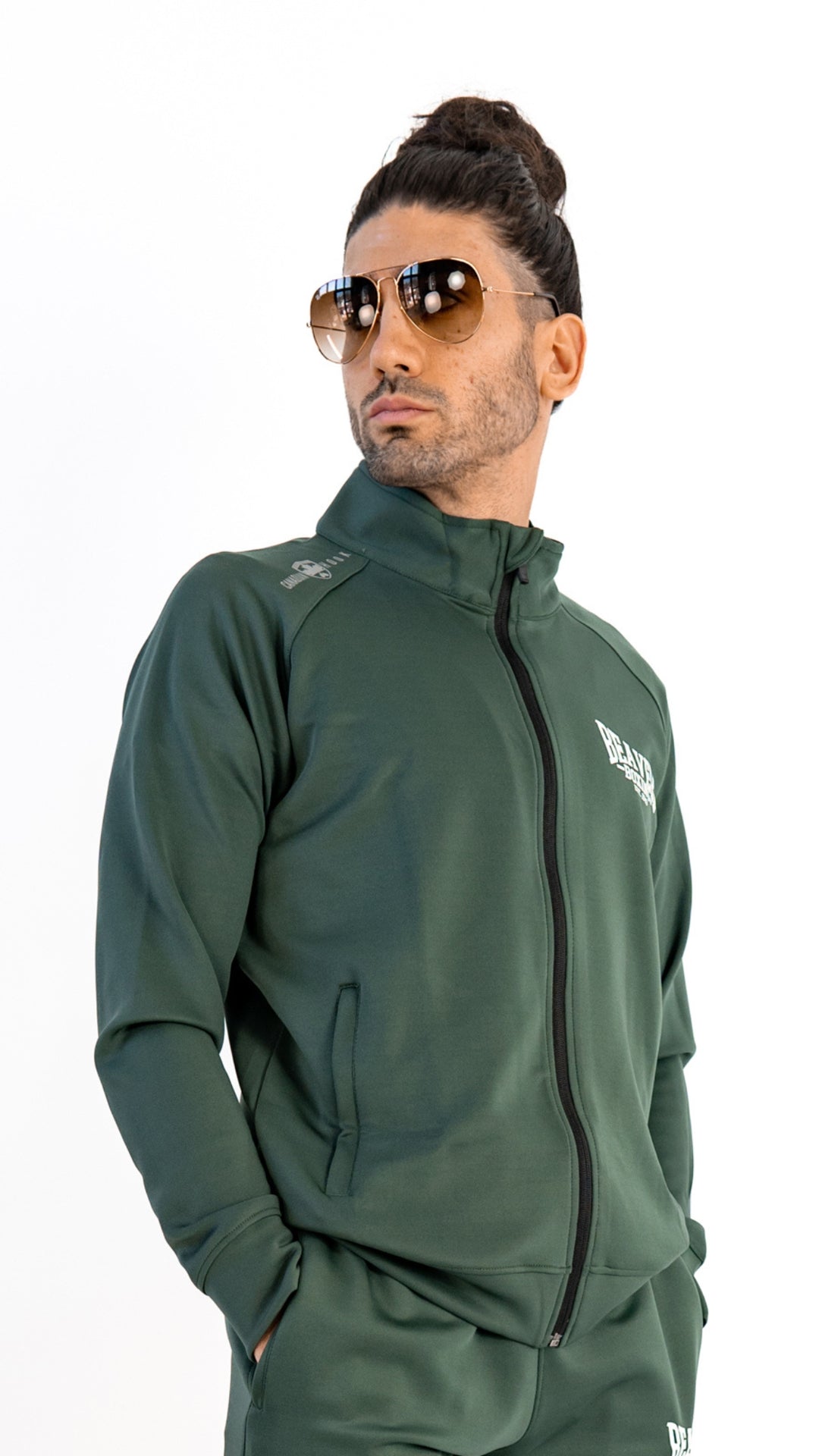 BEAVER BOXING TRACKSUIT TOPS - GREEN
