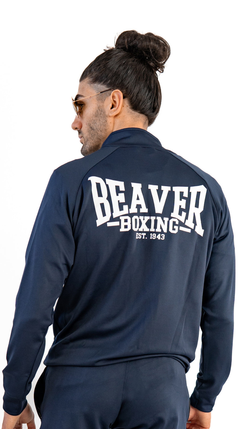 BEAVER BOXING TRACKSUIT TOP - NAVY